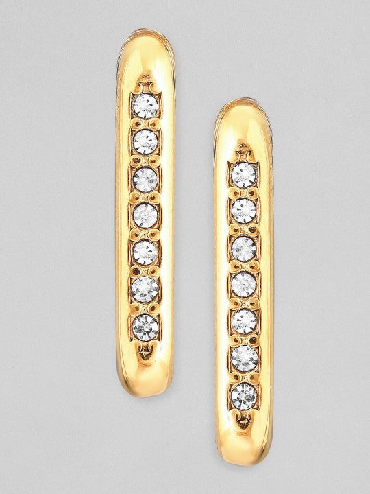 18K Gold-Plated Geometric Half Hoop Earrings
