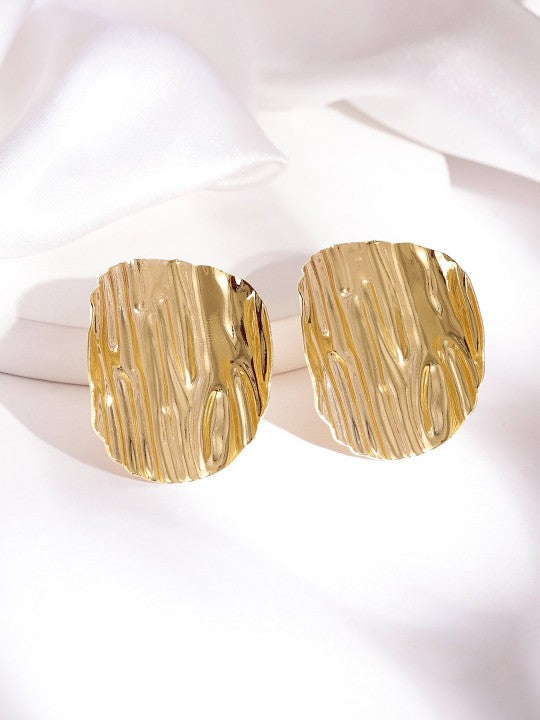 18K Gold Plated Tarnish-Free Waterproof Circular Studs