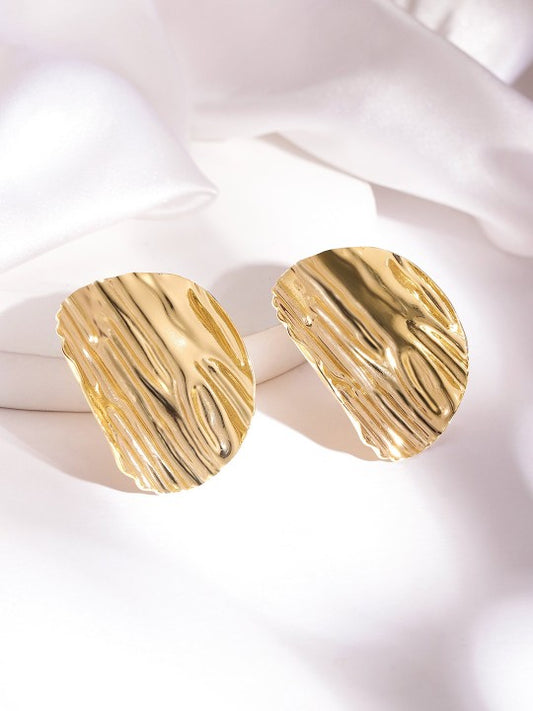 18K Gold Plated Tarnish-Free Waterproof Circular Studs